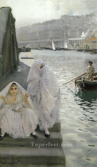 In the harbour of Algiers foremost Sweden Anders Zorn Oil Paintings